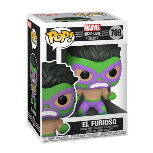 Funko POP! Marvel: Lucha Libre El Furioso Exclusive - Hulk # 708 - Picture 2 of 2